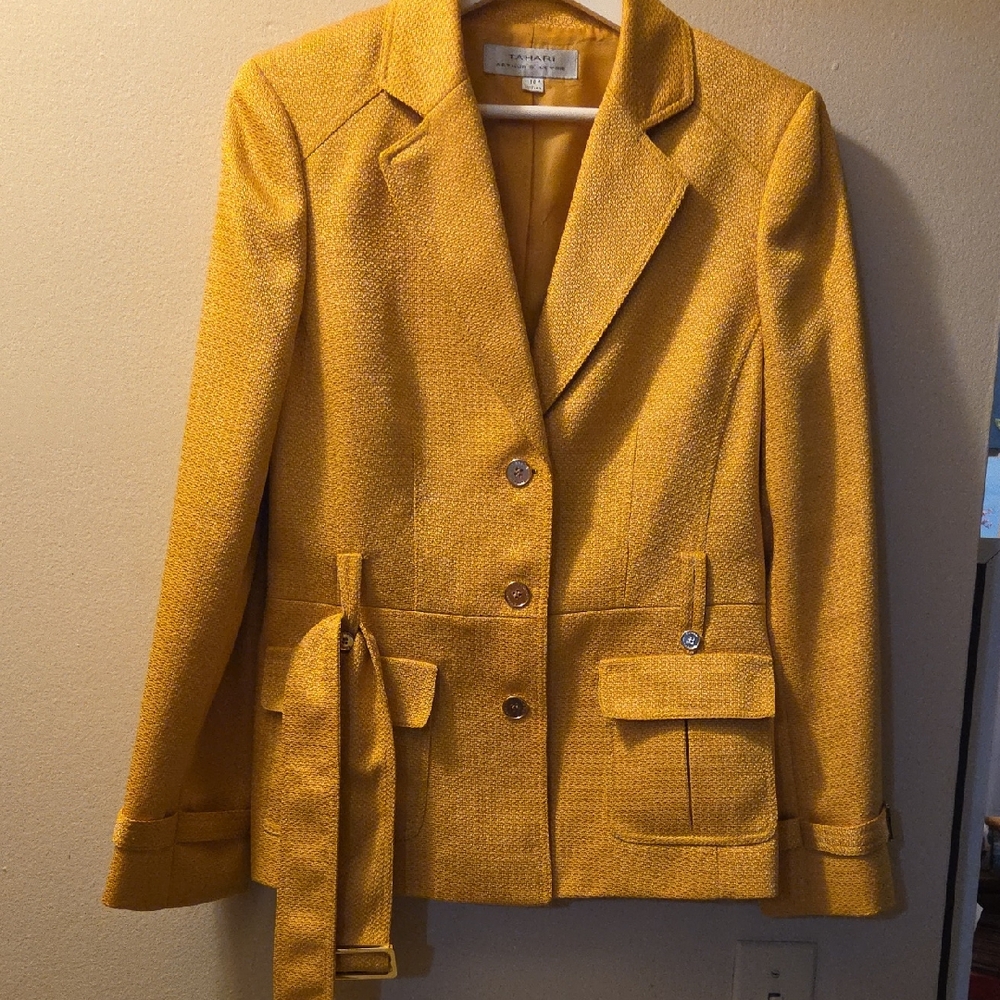 Tahari Golden Yellow Women's Suit Jacket
